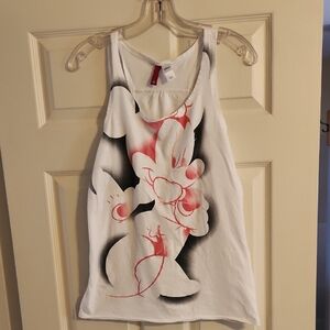Disney White and Pink Tank Top